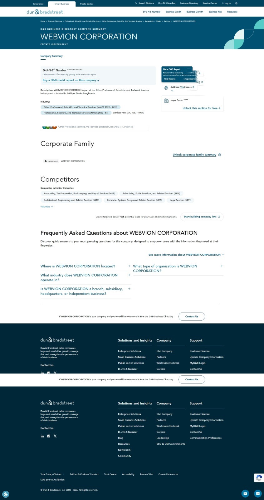 D-U-N-S Number registration proof #9 — verified business record obtained by NurApps