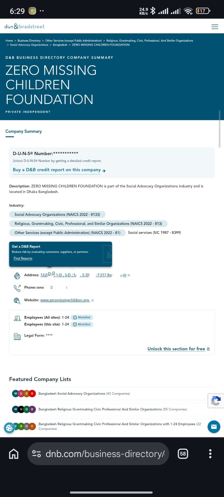 D-U-N-S Number registration proof #10 — verified business record obtained by NurApps